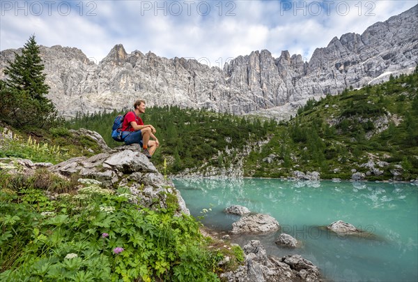 Hiker sitting