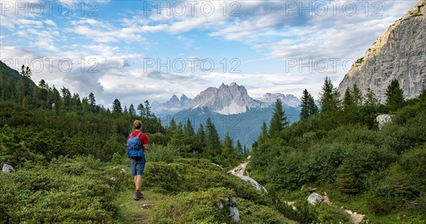 Hikers on a hiking trail