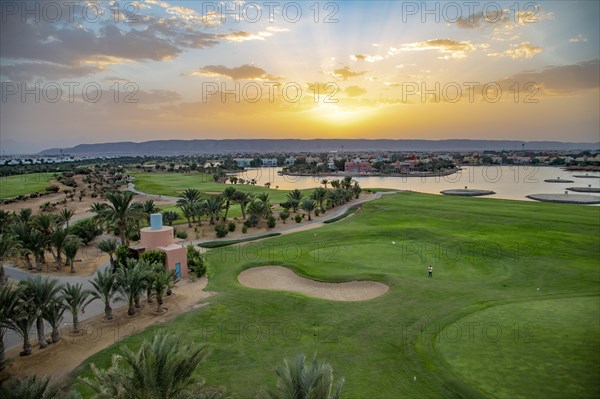 Golf course of the holiday town El Gouna