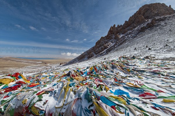 Prayer flags at Lachen la Pass