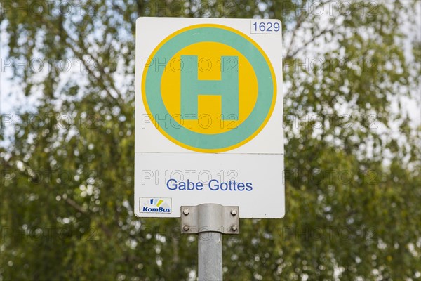 Sign Bus stop in Gabe Gottes