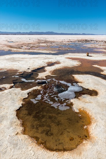 Mineral spring water at the salt surface