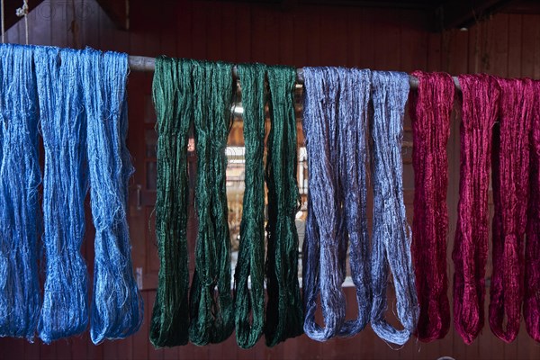 Dyed silk