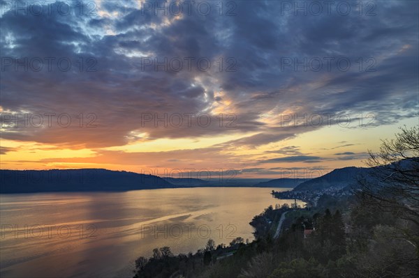 View over Lake Constance at sunset