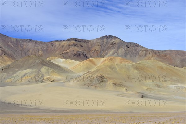 Mountain landscape on the border with Argentina