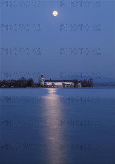 Full moon over Frauenwoerth Monastery