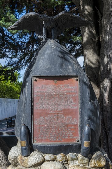 Memorial for the German war dead of the Battle of the Falkland Islands during World War I in December 1914 at the cemetery