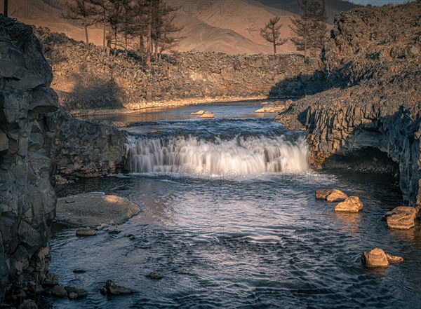 Small waterfall on the Orchon River