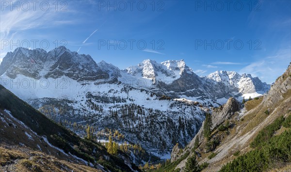 Snow-covered mountain peaks