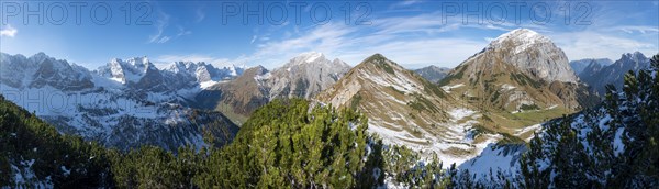 Snow-covered mountain peaks