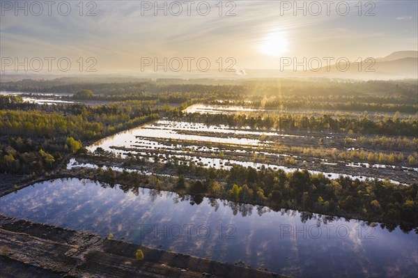 Wet peat extraction area