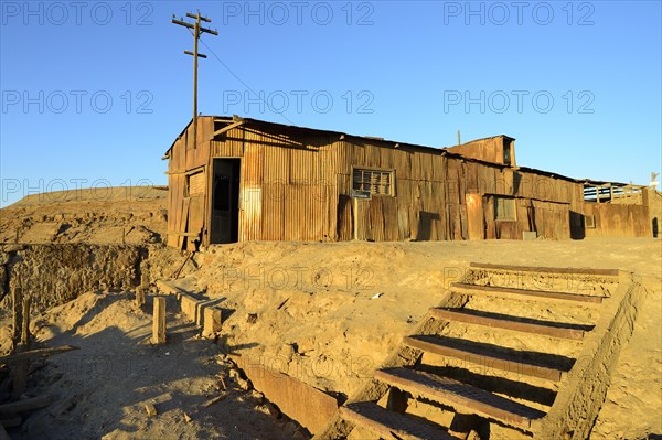 Old factory building made of corrugated iron