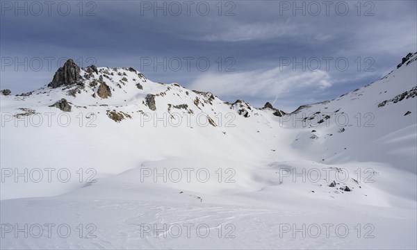 Untouched snow-covered mountains