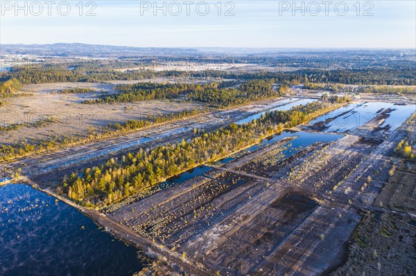 Wet peat extraction area