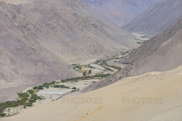 View into dry valley