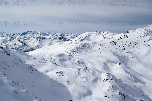 Untouched snow-covered mountains