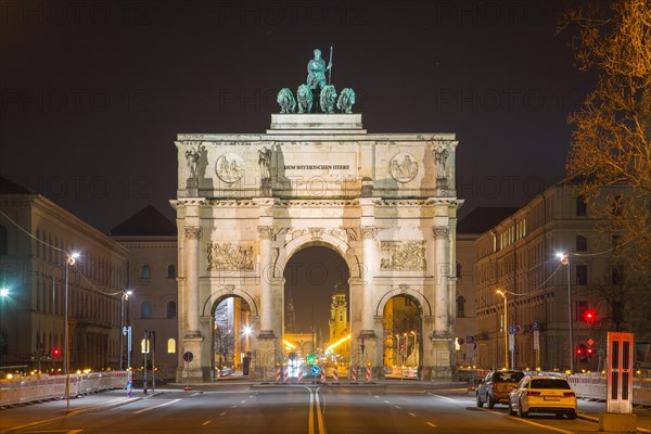 Empty Leopoldstrasse with Siegestor