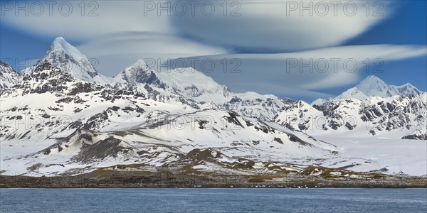 Snowy unspoilt mountain peaks