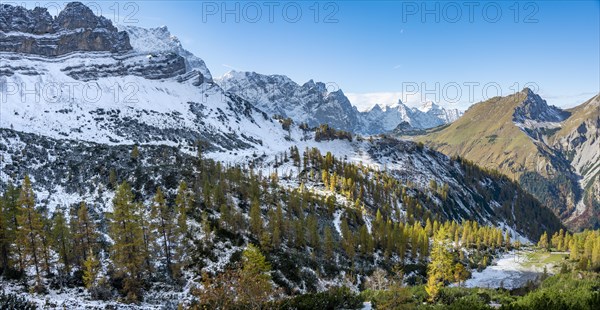 Snow-covered mountain peaks