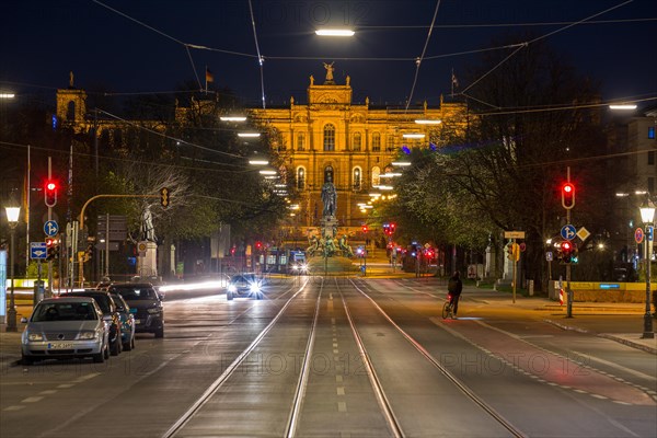 Maximilianstrasse with Maxmonument and Maximilianeum