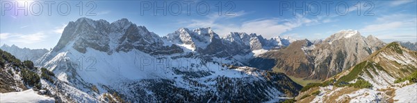 Snow-covered mountain peaks