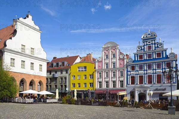 Old town hall and historic gabled houses on Heumarkt