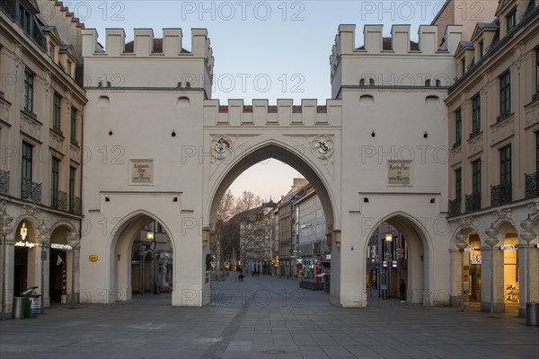 Empty Neuhauser Strasse with Karlstor