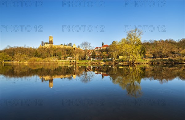 Schoenburg village and castle in the Saale valley