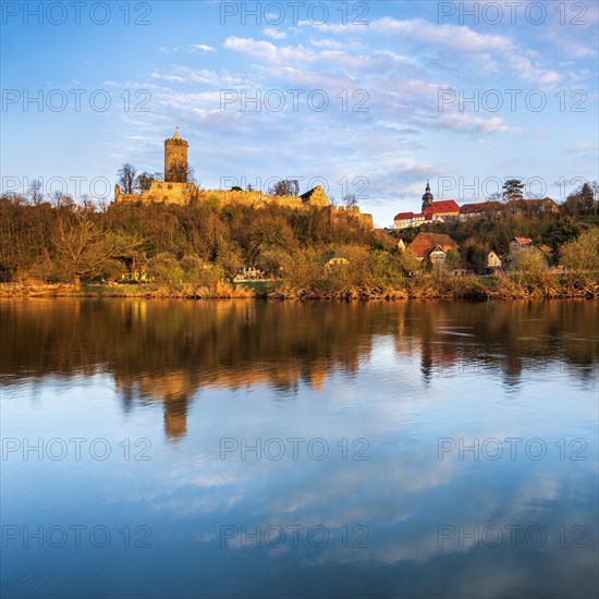 Schoenburg village and castle in the Saale valley