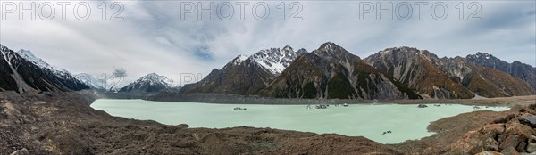 Tasman Glacier and Turquoise Glacial Lake, Mount Tasman