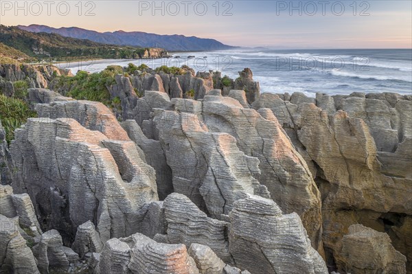 Pancake Rocks in the evening light, Paparoa National Park