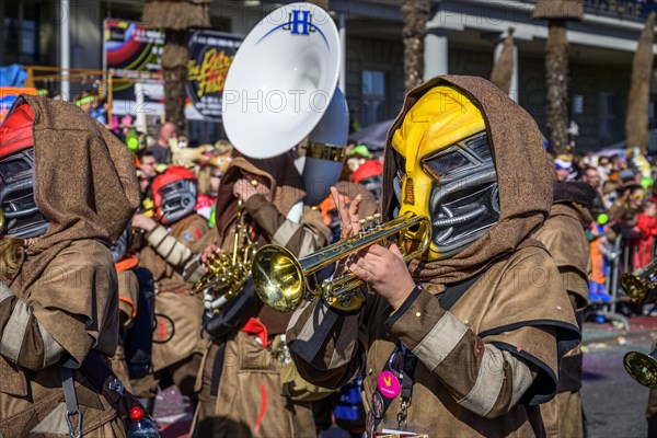 Masked Guggenmusiker, brass band