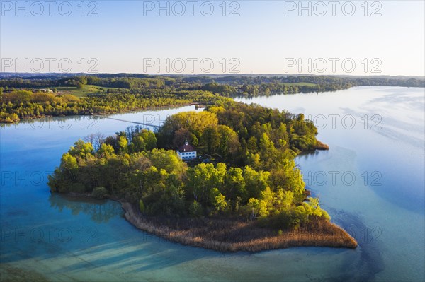 Woerth Island with Woerthschloessl Castle, Mouse Island