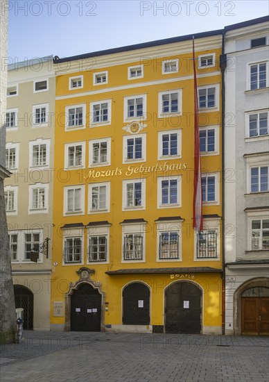 Vacant lots due to the coronavirus pandemic, Mozart's birthplace