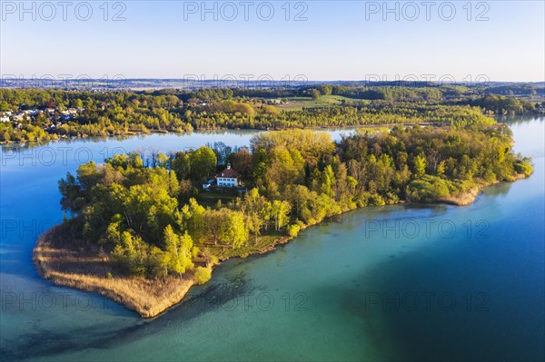 Woerth Island with Woerthschloessl Castle, Mouse Island