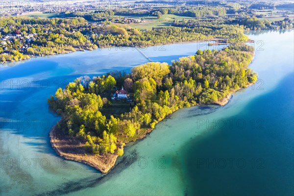 Woerth Island with Woerthschloessl Castle, Mouse Island