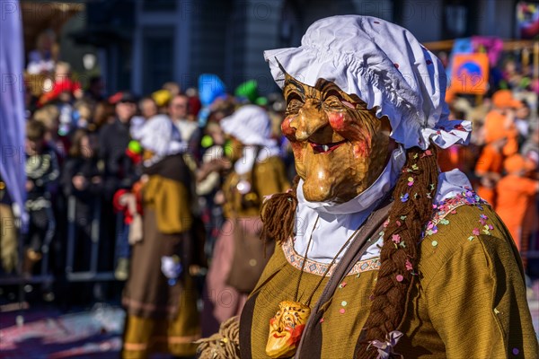 Masked old woman, witch