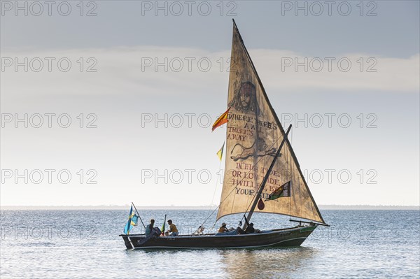 Dhaumit tourists on the Indian Ocean, Kendwa