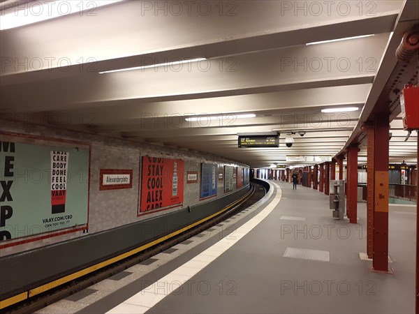Alexanderplatz U-Bahn Station, during the lock-down due to the Coronavirus pandemic