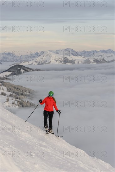 Skier standing at the ski slope