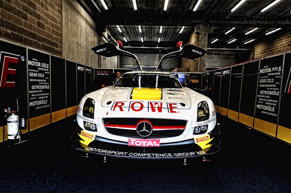 Race car at the ADAC GT Masters on the Spa-Francorchamps race track