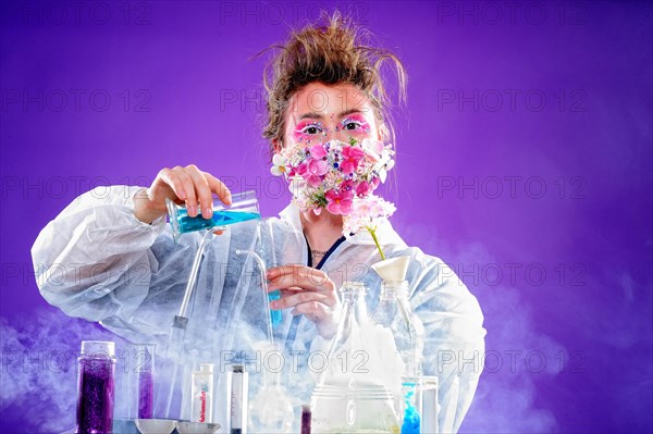 Young woman in laboratory