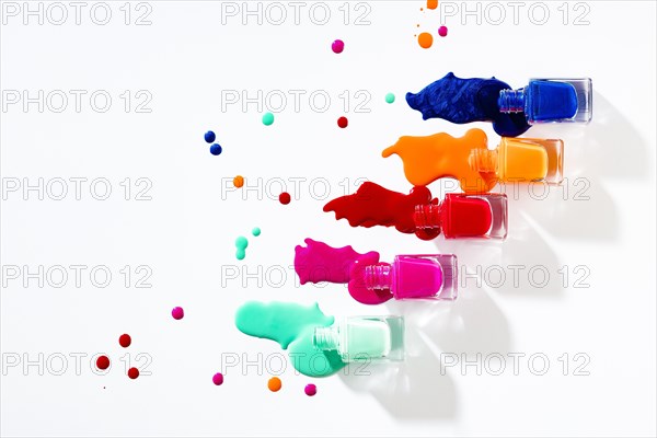 Colourful nail polish