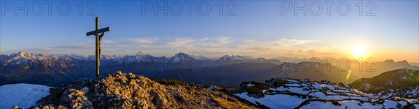 Alpine panorama from the summit of the Berchtesgadener Hochthron