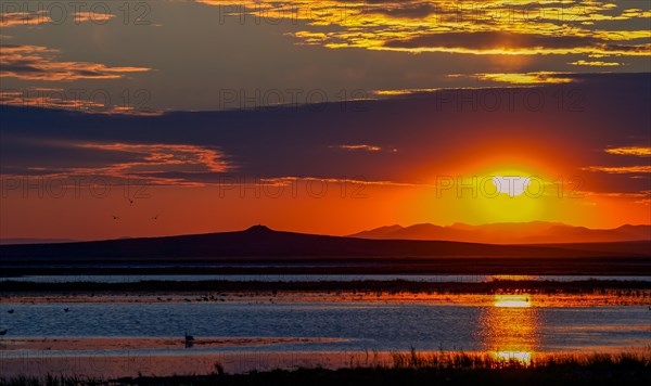 Sunrise over Tsagaan Lake