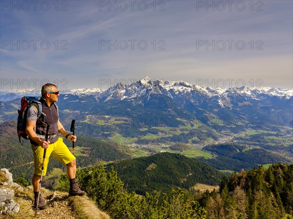 Mountaineer climbing the Rauhen Kopf