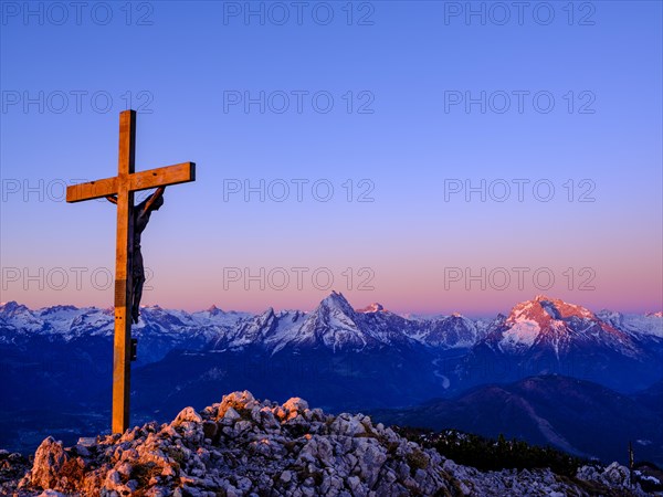 Alpine panorama from the summit of the Berchtesgadener Hochthron