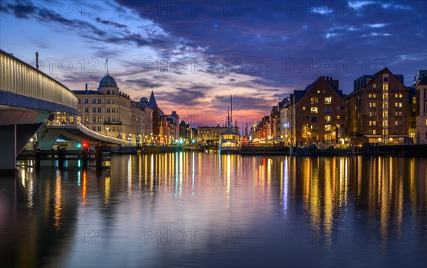 View of Nyhavn at sunset