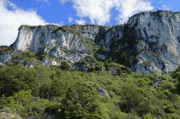 Cliffs around General Carrera Lake