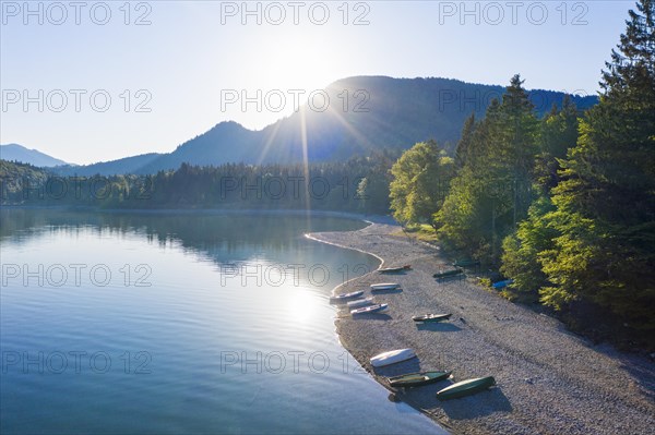 Boats on the south shore of Lake Walchensee